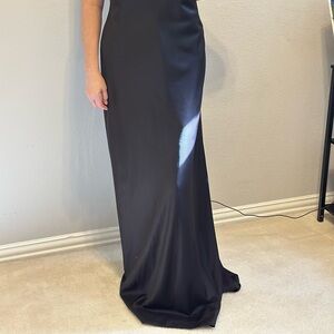 Blu Sage Blue Ruched Maxi Gown Sweetheart Neckline